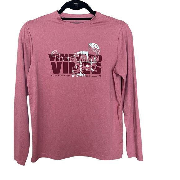 Vineyard Vines “Drive the Net” Performance Lacrosse Long-Sleeve T-Shirt Boys Med - Picture 1 of 9